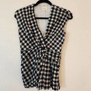 Anthropologie Deletta Gingham Sleeveless Top